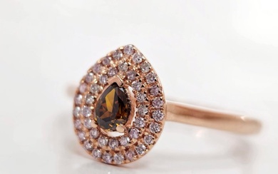 14 kt. Pink gold - Ring - 0.21 ct Diamond - Diamond