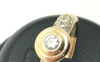 14 kt. Yellow gold - Ring - 0.20 ct Diamond - Diamond