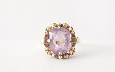 14 kt. Yellow gold - Ring - 3.30 ct Amethyst