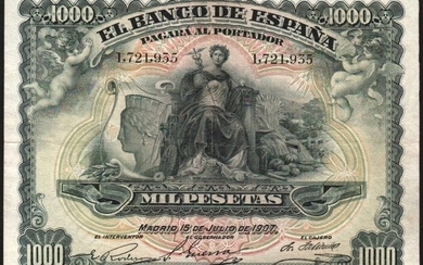 15 de julio de 1907. 1.000 pesetas