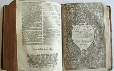 1628 BIBLE in ENGLISH antique RARE printed by Bonham