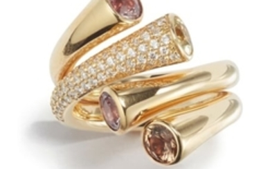 Gübelin, A Sapphire and Diamond Ring