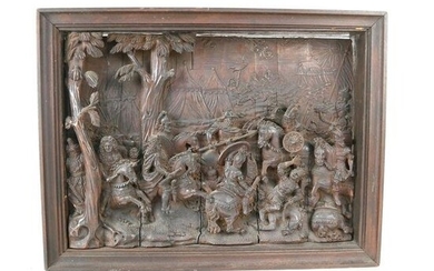 17th/18th C. Carved Oak Panel