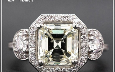 18 kt. White gold - Ring - 3.60 ct Diamond