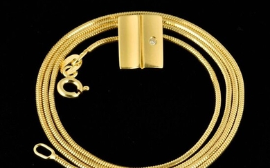 18 kt. Yellow gold - Necklace with pendant Diamond