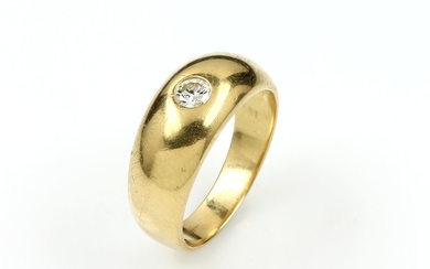 18 kt gold ring with brilliant ,...