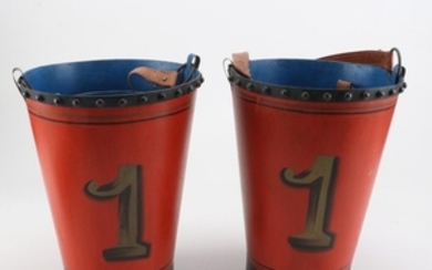 Iron and Leather Fire Buckets