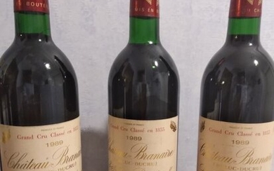 1989 Château Branaire Duluc Ducru - Saint-Julien 4ème Grand Cru Classé - 3 Bottles (0.75L)