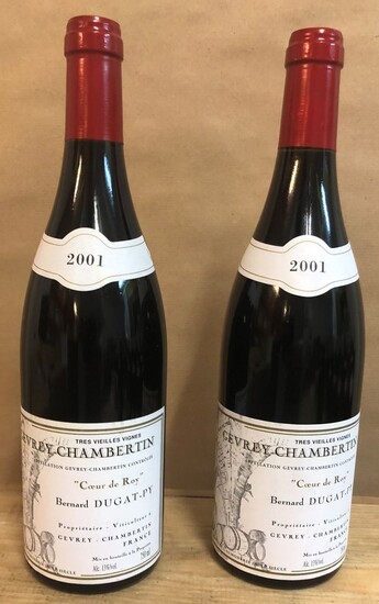 2 bouteilles GEVREY-CHAMBERTIN "Cœur de Roy",...