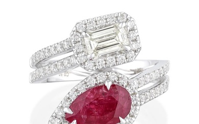 2.01-Carat Burmese Unheated Ruby and Diamond Ring, AGL Certified