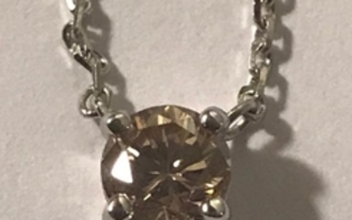 18 kt. White gold - Necklace - 0.50 ct Diamond