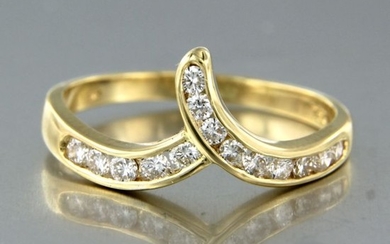 18 kt. Yellow gold - Ring - 0.47 ct Diamond