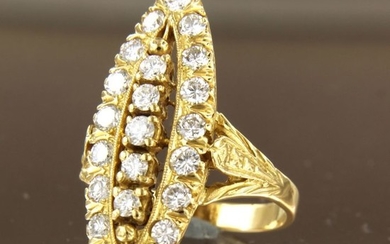 20k goud Yellow gold - Ring - 1.00 ct Diamond