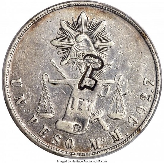 31379: Revolutionary Counterstamped Peso ND (1872-1877)