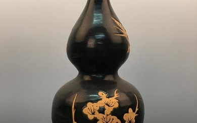 Chinese Cizhou Kiln Pottery Double-Goured Vase