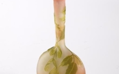 GALLE' Soliflore vase with double glass meplat bulb