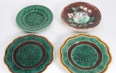 4PC Wedgwood & Other Majolica Plates
