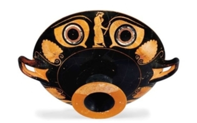 AN ATTIC BILINGUAL EYE-CUP, SIGNED BY PAMPHAIOS AS POTTER, CIRCA 520 B.C.