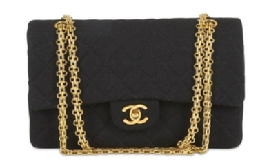 Chanel Black Jersey 2.55 Double Flap Bag, c. 1986-88