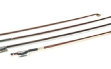 Four German Viola Bows - Various Makers and Mounts.