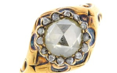 A mid Victorian gold diamond dress ring. View more details