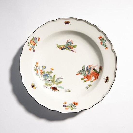 KPM Meissen, Soup plate 'Flying Dog', c. 1730