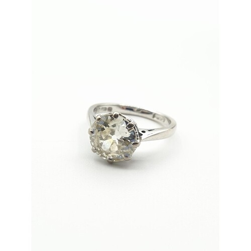 A 2.2ct Diamond Solitaire Ring in 18ct white Gold setting