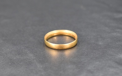 A 22ct gold wedding band, size P & approx 3.8g