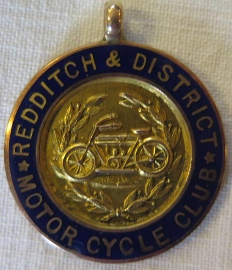 A 9ct Gold and Enamel Redditch & District Motor Cycle Club F...
