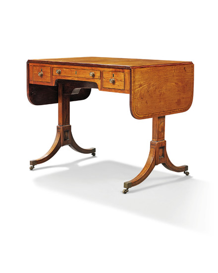 A CHINESE EXPORT ROSEWOOD SOFA TABLE, CIRCA 1800