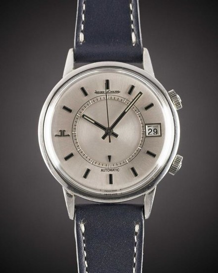 A GENTLEMAN'S STAINLESS STEEL JAEGER LECOULTRE MEMOVOX