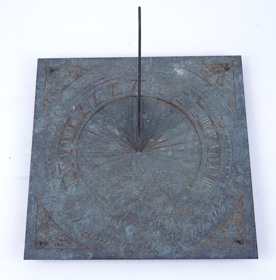 A GEORGE III STYLE COPPER SUN DIAL