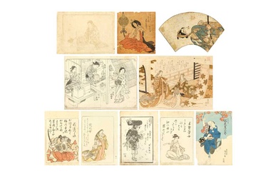A GROUP OF TEN JAPANESE WOODBLOCK PRINTS