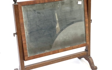 A George III mahogany adjustable mirror, 48cmW, apparently o...