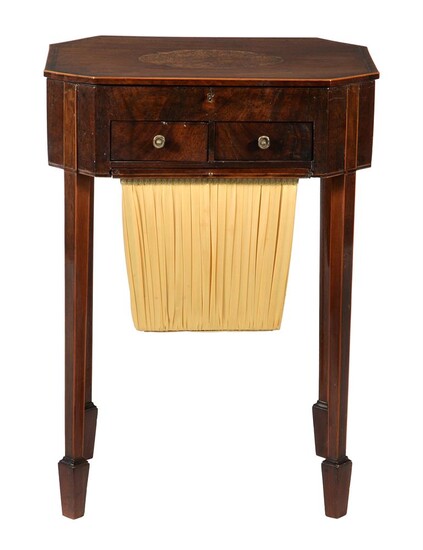 A George III mahogany needlework table