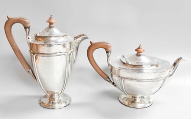 A George V Silver Teapot and Hot-Water Jug, by Fattorini...