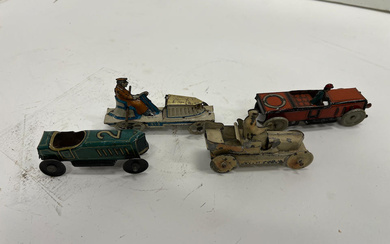 A Group of Small Tin Toy Cars ca. 1910