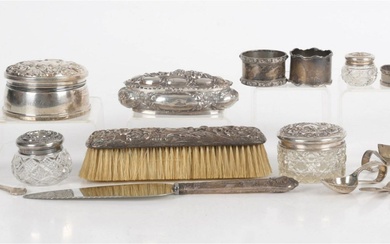 A Group of Sterling Silver Dresser Items
