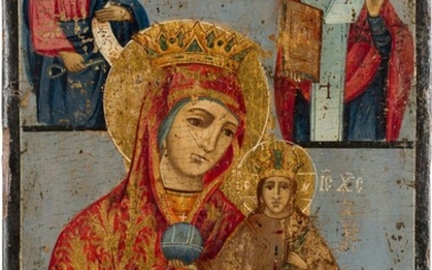 A LARGE ICON SHOWING THE MOTHER OF GOD 'THE UNFADING...