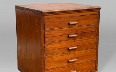 A LATE 19TH/EARLY 20TH CENTURY COLLECTORS SPECIMEN CABINET. ...