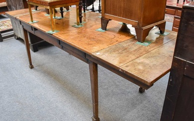 A Late 19th century French Oak Farm House Table, with...