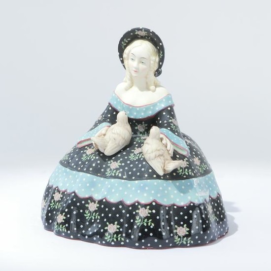 A Lenci polychrome ceramic figure of a lady