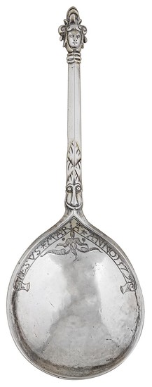 A NORWEGIAN PARCEL-GILT-SILVER SPOON, UNMARKED, PROBABLY BER...