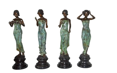 A Set of The Four-Season Goddess bronze statues - Size