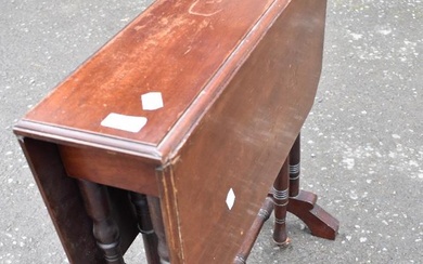 A Victorian mahogany Sutherland table, width approx 54cm