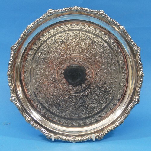 A Victorian silver Salver, by Elkington & Co., hallmarke...