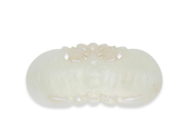 A WHITE JADE 'BAT' CARVING Qing Dynasty