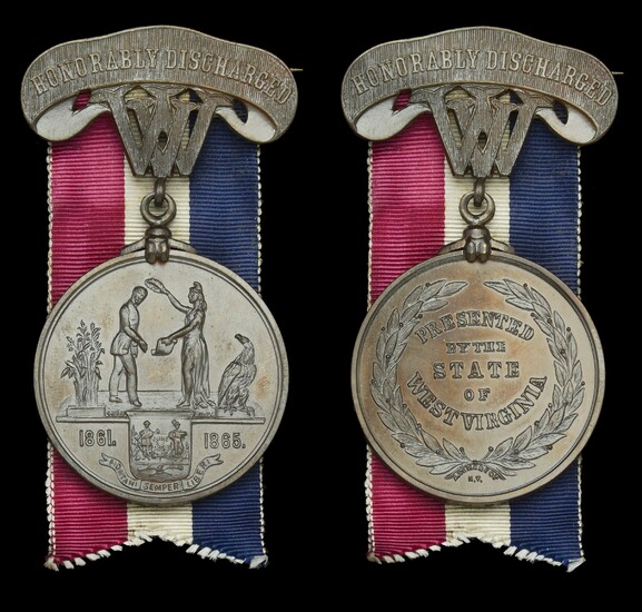 A West Virginia Civil War medal awarded to Private Sandford B. Turner,...