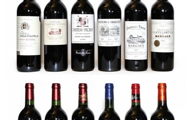 A collection of Margaux and Estephe wines