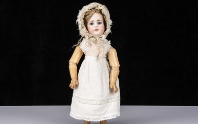 A late 19th century German bisque headed doll impressed 51-7